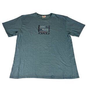 MC Sport Father's Day Dad T-Shirt Men XL Blue Embroidered Short Sleeve Crewneck